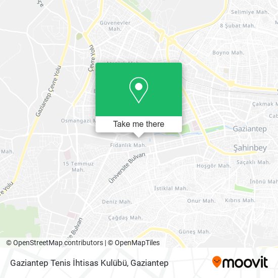 Gaziantep Tenis İhtisas Kulübü map