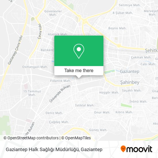 Gaziantep Halk Sağlığı Müdürlüğü map