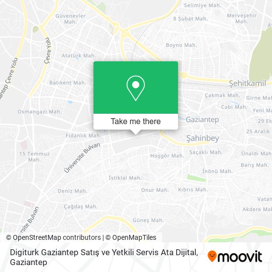 Digiturk Gaziantep Satış ve Yetkili Servis Ata Dijital map