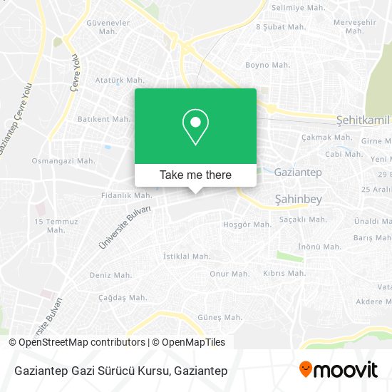 Gaziantep Gazi Sürücü Kursu map