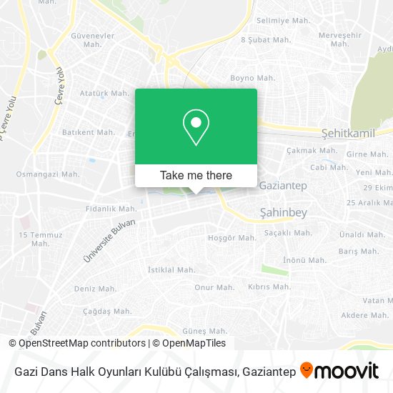 Gazi Dans Halk Oyunları Kulübü Çalışması map