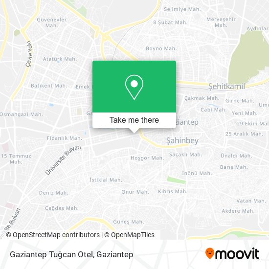 Gaziantep Tuğcan Otel map