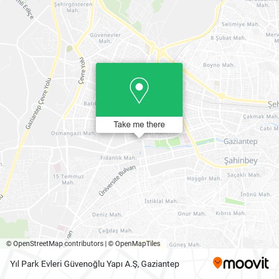 Yıl Park Evleri Güvenoğlu Yapı A.Ş map