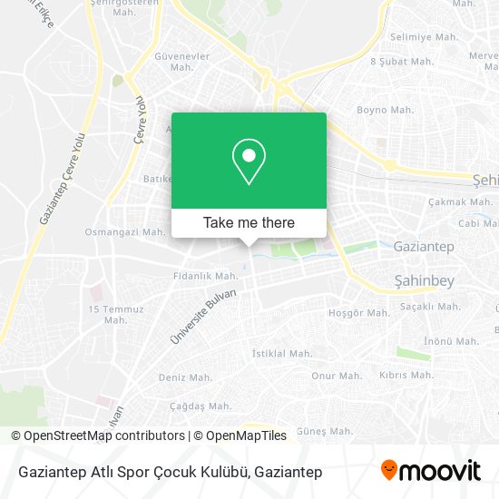 Gaziantep Atlı Spor Çocuk Kulübü map