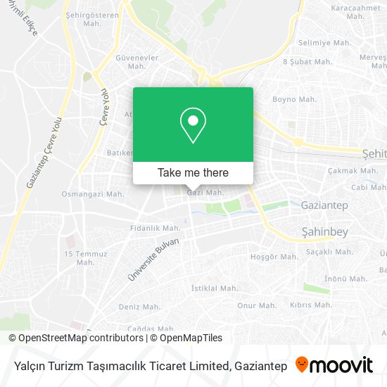 Yalçın Turizm Taşımacılık Ticaret Limited map