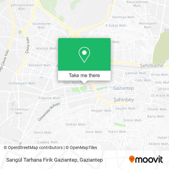 Sarıgül Tarhana Firik Gaziantep map