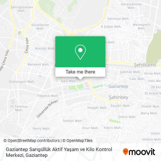 Gaziantep Sarıgüllük Aktif Yaşam ve Kilo Kontrol Merkezi map