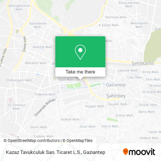 Kazaz Tavukculuk San. Ticaret L.S. map