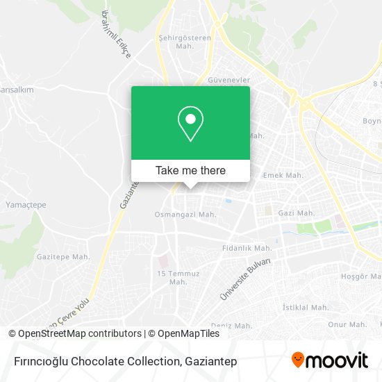 Fırıncıoğlu Chocolate Collection map