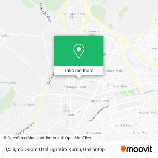 Çalişma Odam Özel Öğretim Kursu map