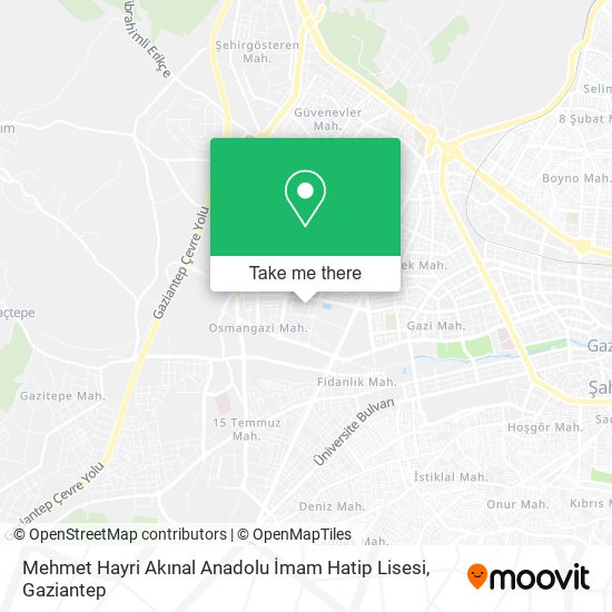 Mehmet Hayri Akınal Anadolu İmam Hatip Lisesi map