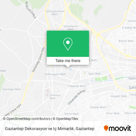 Gaziantep Dekorasyon ve Iç Mimarlık map