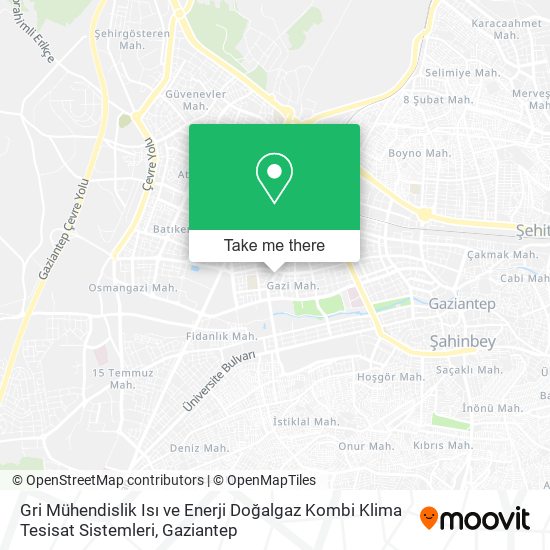Gri Mühendislik Isı ve Enerji Doğalgaz Kombi Klima Tesisat Sistemleri map