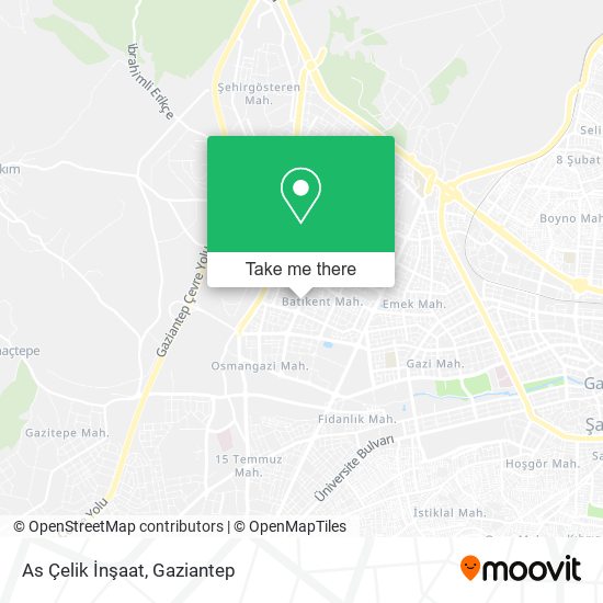 As Çelik İnşaat map