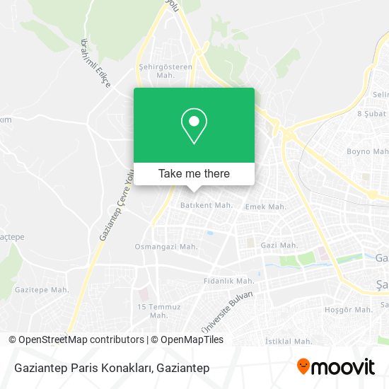 Gaziantep Paris Konakları map