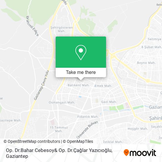 Op. Dr.Bahar Cebesoy& Op. Dr.Çağlar Yazıcıoğlu map