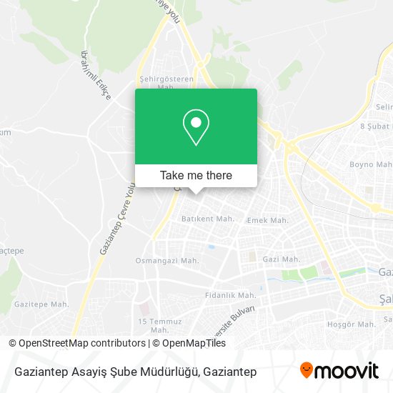 Gaziantep Asayiş Şube Müdürlüğü map