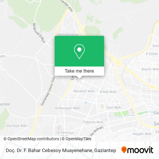 Doç. Dr. F. Bahar Cebesoy Muayenehane map