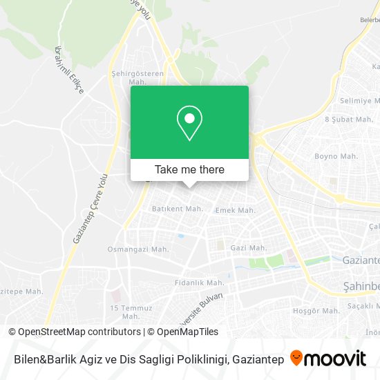 Bilen&Barlik Agiz ve Dis Sagligi Poliklinigi map