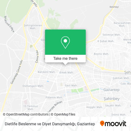 Dietlife Beslenme ve Diyet Danışmanlığı map