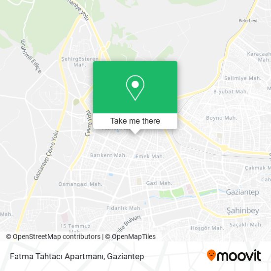 Fatma Tahtacı Apartmanı map