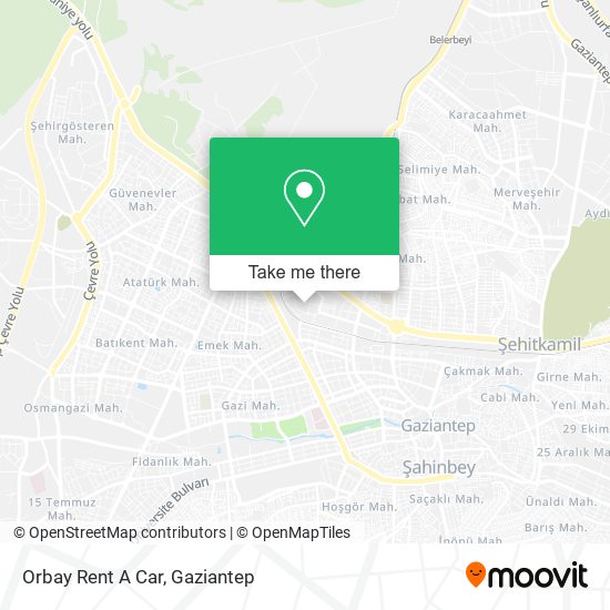 Orbay Rent A Car map