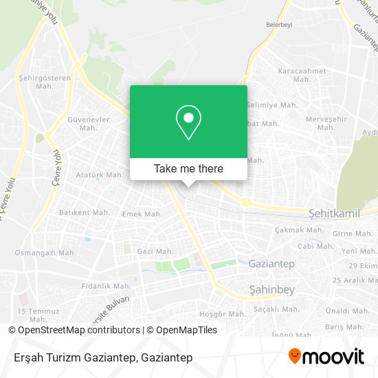 Erşah Turizm Gaziantep map