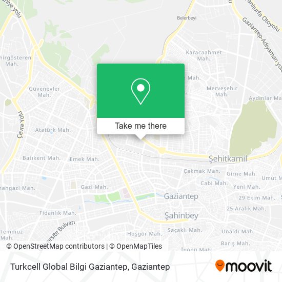 Turkcell Global Bilgi Gaziantep map