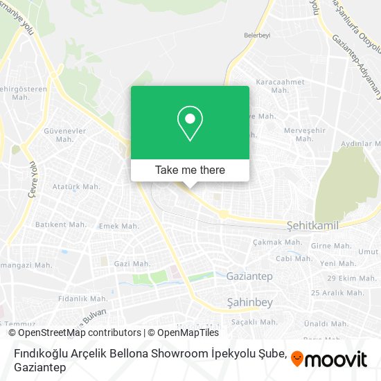 Fındıkoğlu Arçelik Bellona Showroom İpekyolu Şube map