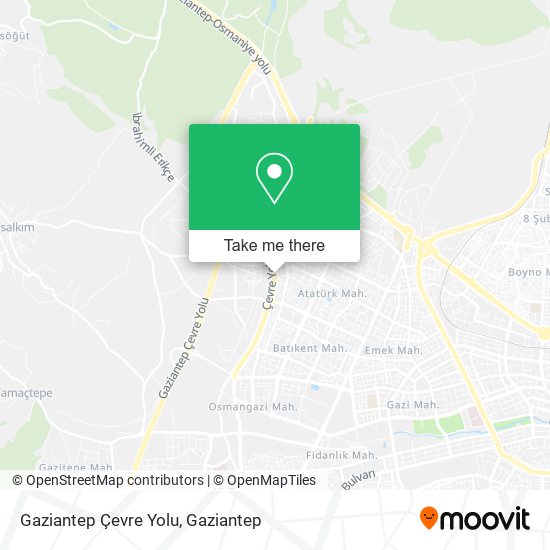 Gaziantep Çevre Yolu map