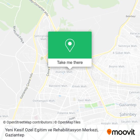 Yeni Kesif Ozel Egitim ve Rehabilitasyon Merkezi map