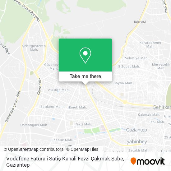 Vodafone Faturali Satiş Kanali Fevzi Çakmak Şube map