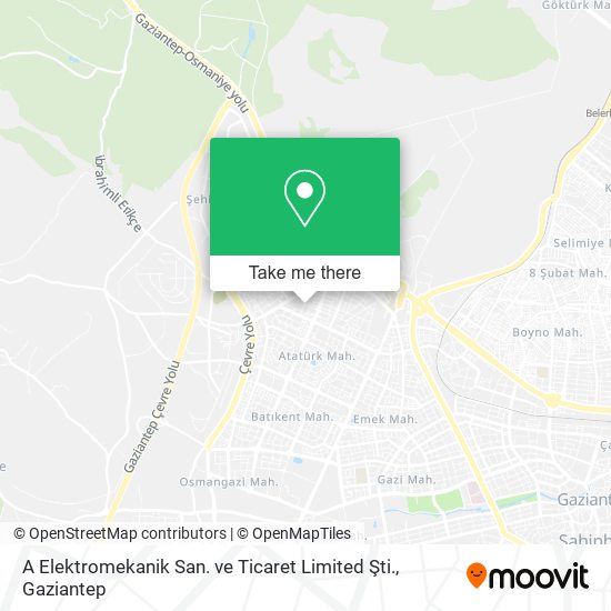 A Elektromekanik San. ve Ticaret Limited Şti. map