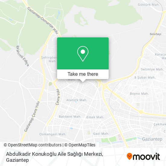 Abdulkadir Konukoğlu Aile Sağlığı Merkezi map