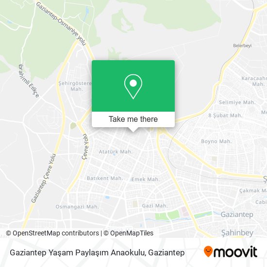 Gaziantep Yaşam Paylaşım Anaokulu map