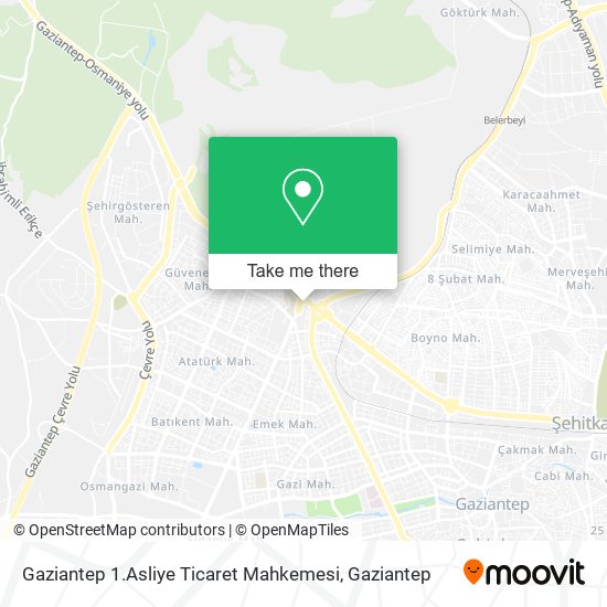 Gaziantep 1.Asliye Ticaret Mahkemesi map