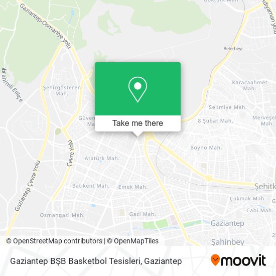 Gaziantep BŞB Basketbol Tesisleri map