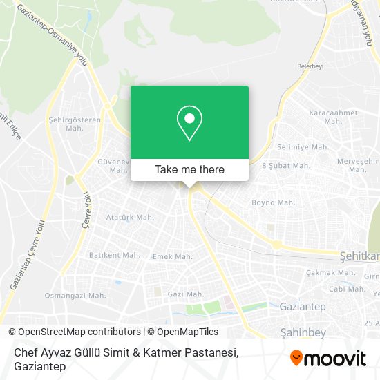Chef Ayvaz Güllü Simit & Katmer Pastanesi map