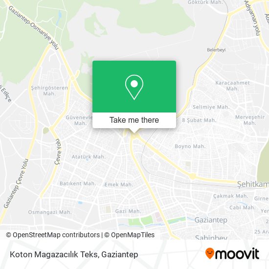 Koton Magazacılık Teks map