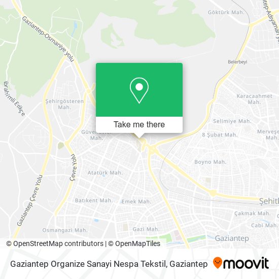 Gaziantep Organize Sanayi Nespa Tekstil map