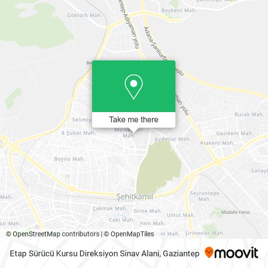 Etap Sürücü Kursu Direksiyon Sinav Alani map