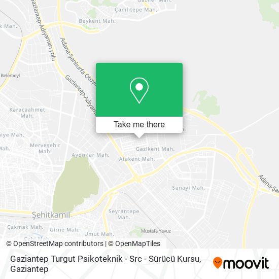 Gaziantep Turgut Psikoteknik - Src - Sürücü Kursu map