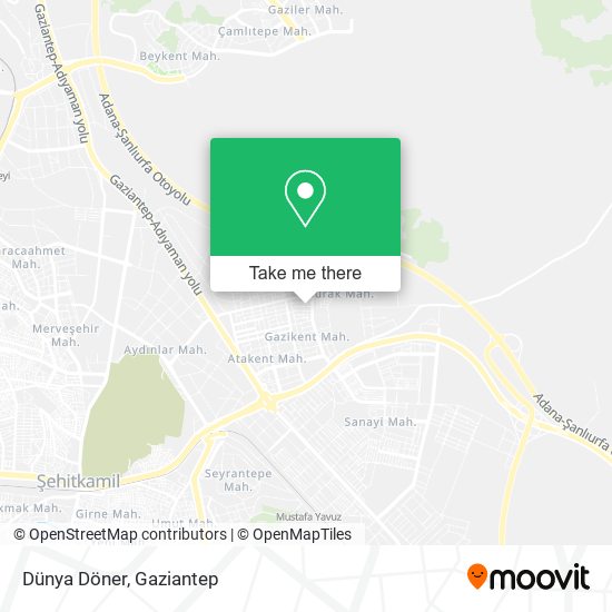 Dünya Döner map