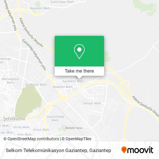 Selkom Telekomünikasyon Gaziantep map