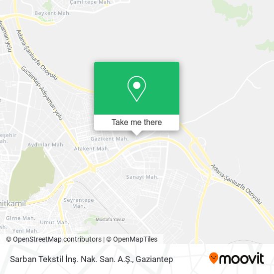 Sarban Tekstil İnş. Nak. San. A.Ş. map