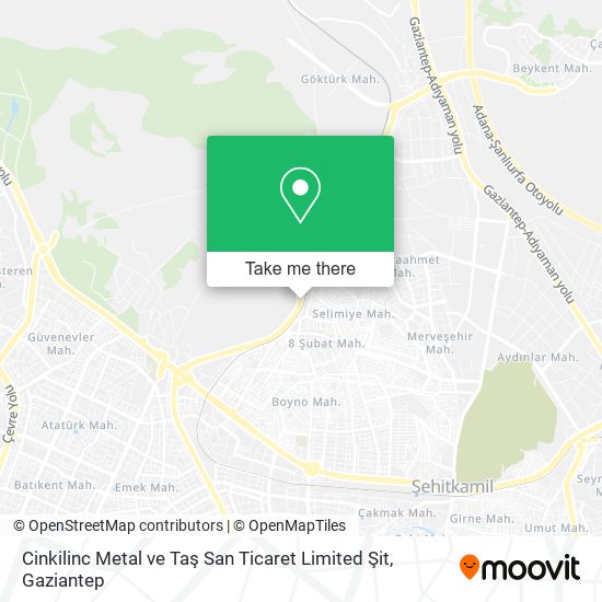 Cinkilinc Metal ve Taş San Ticaret Limited Şit map