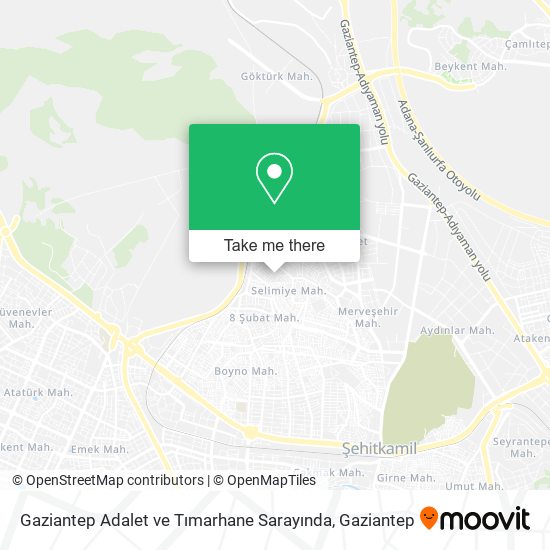 Gaziantep Adalet ve Tımarhane Sarayında map
