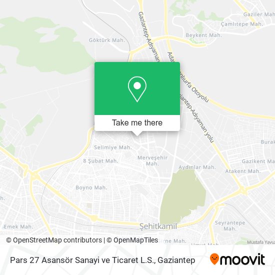 Pars 27 Asansör Sanayi ve Ticaret L.S. map