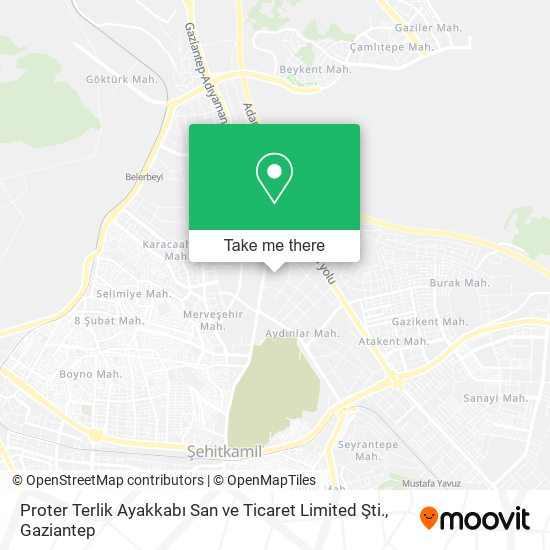 Proter Terlik Ayakkabı San ve Ticaret Limited Şti. map