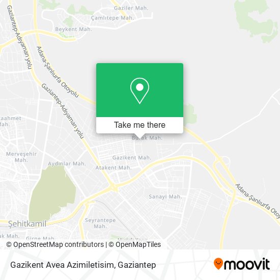 Gazikent Avea Azimiletisim map